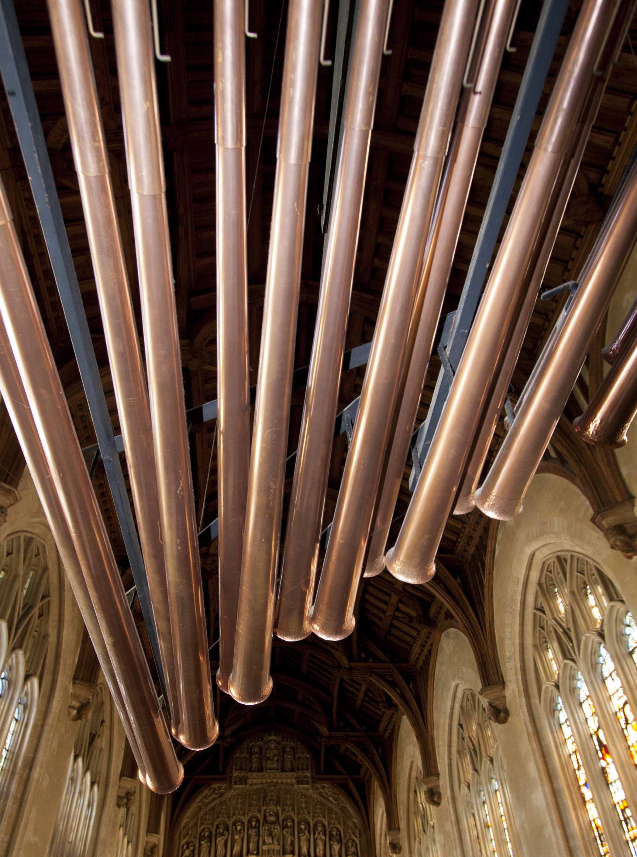 the pipes of the chapel organ