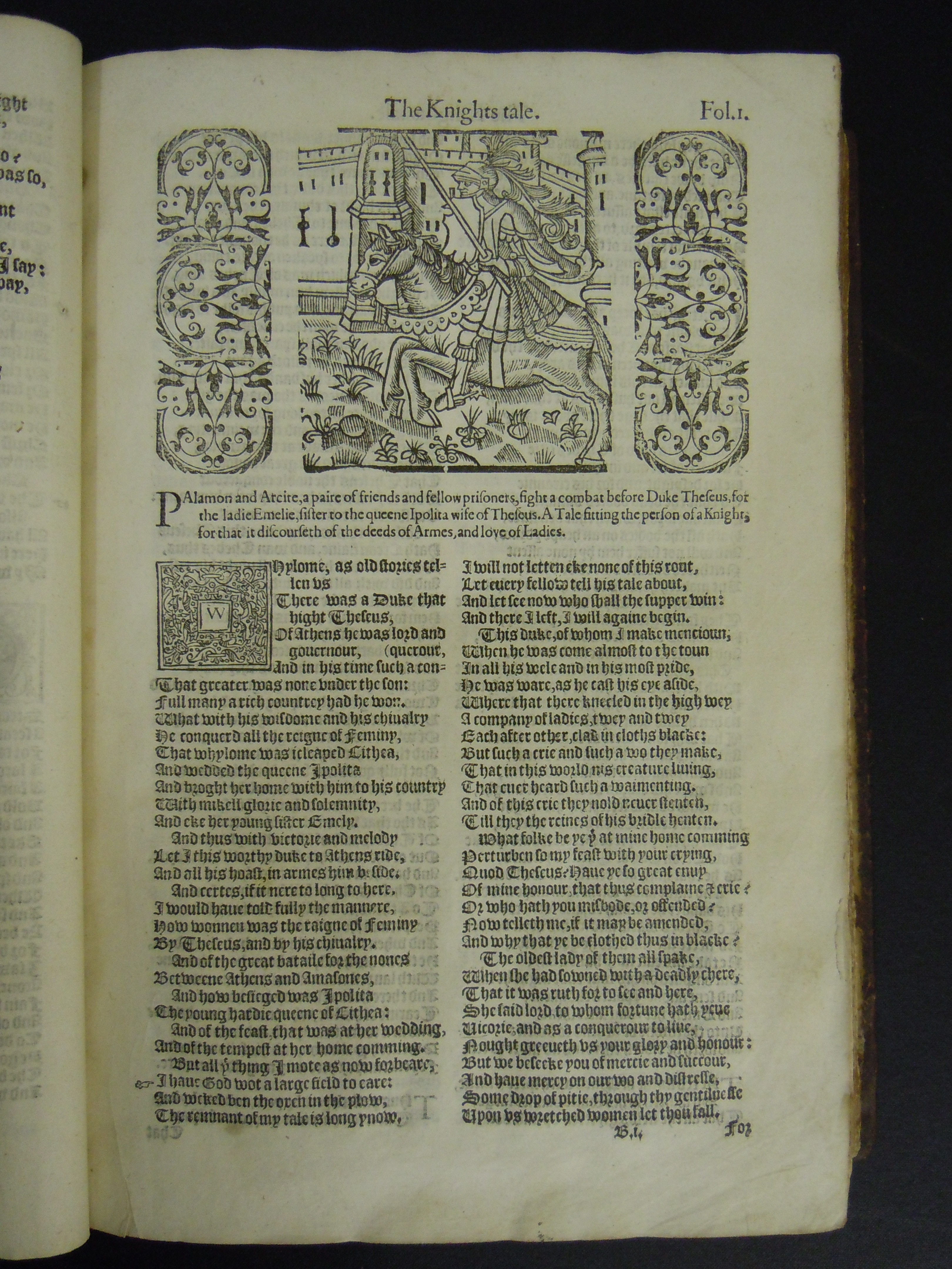 BT1.19.2, fol. 1 (Bi), Geoffrey Chaucer鈥檚 Works (1602)