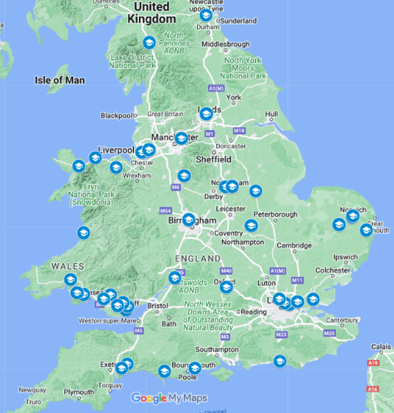 A map of current Step-Up schools